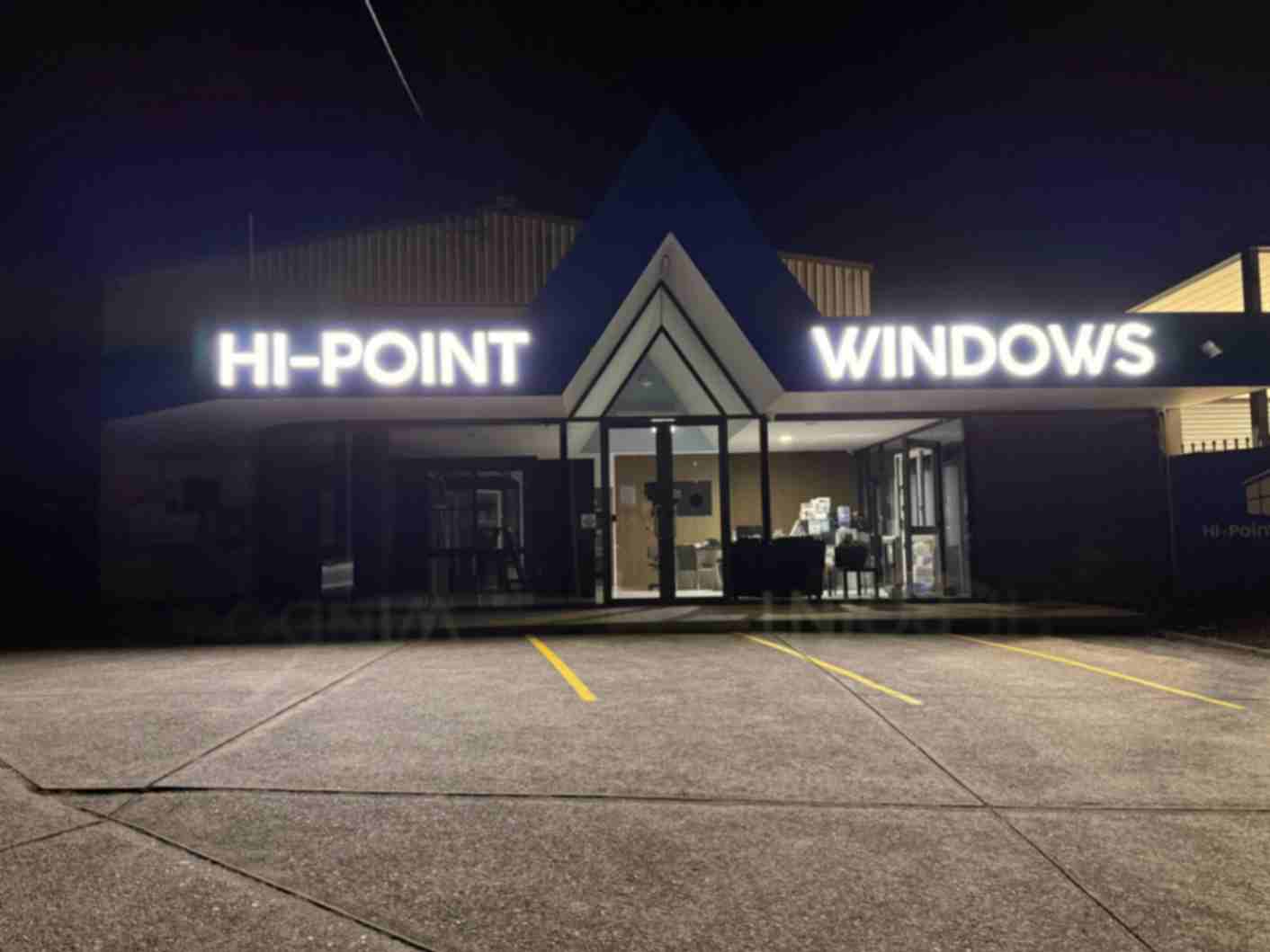 3D illuminated front-lit letters for Hi-Point Windows, Cardiff, NSW